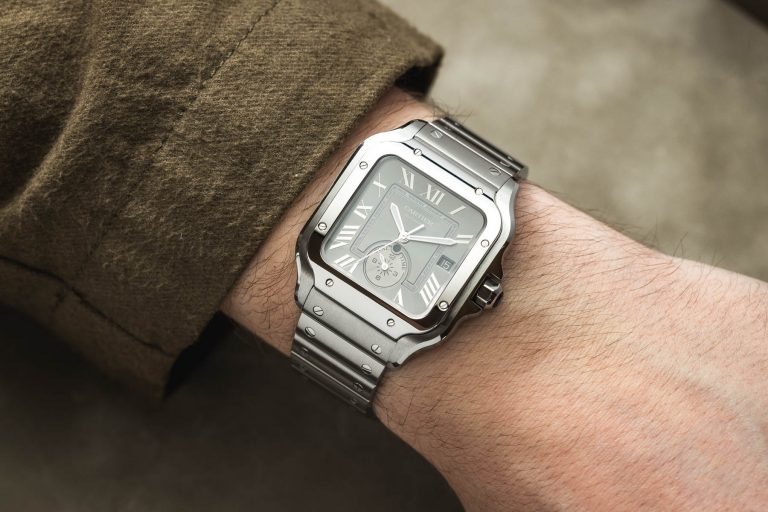 La Réplique Suisse Cartier Santos De Cartier Dual Time Fausses Cartier De Luxe Populaires En 7126